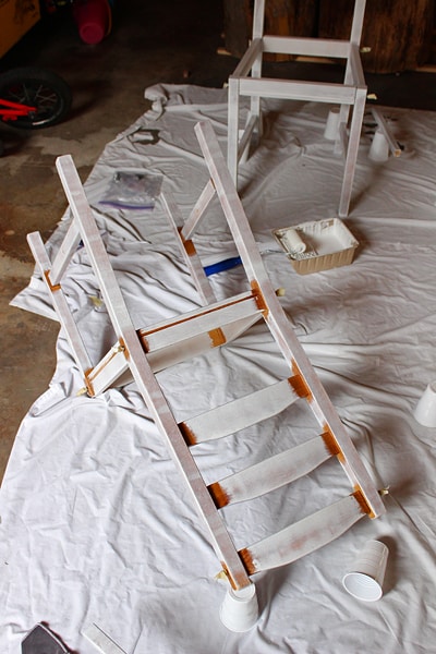 Painting kitchen chairs  white