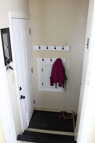 After adding coat hooks