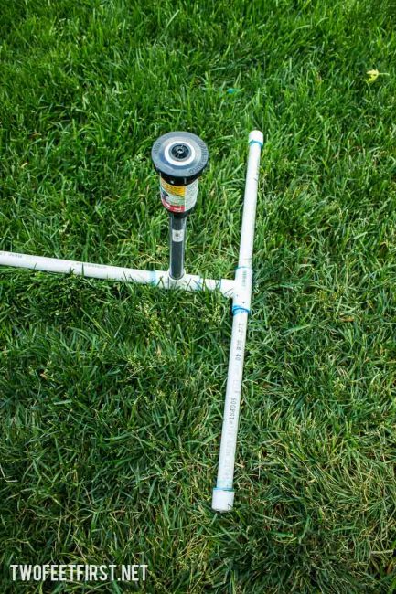 above ground sprinkler with PVC pipe