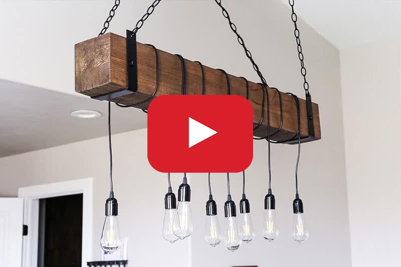 image that links to youtube video on beam chandelier