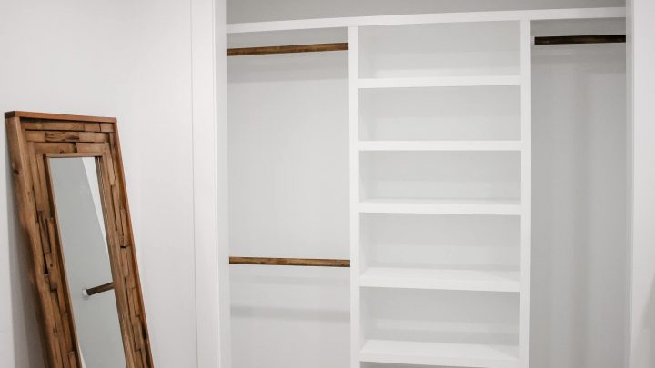 Build A Diy Floating Closet Organizer, Best Wood For Wardrobe Shelves