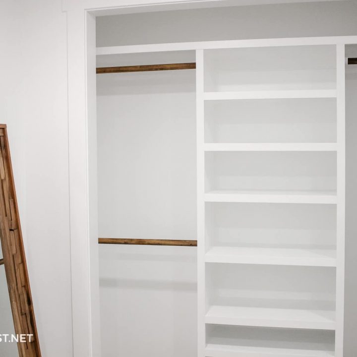 To Build A Diy Floating Closet Organizer, Diy Hanging Shelves For Clothes