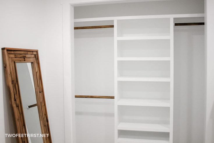 Build A Diy Floating Closet Organizer, What Kind Of Paint To Use On Closet Shelves