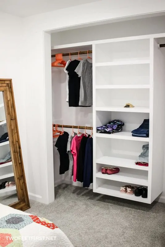 cheap DIY closet organizer