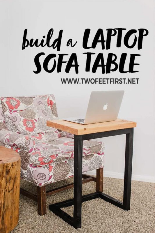 DIY laptop sofa table