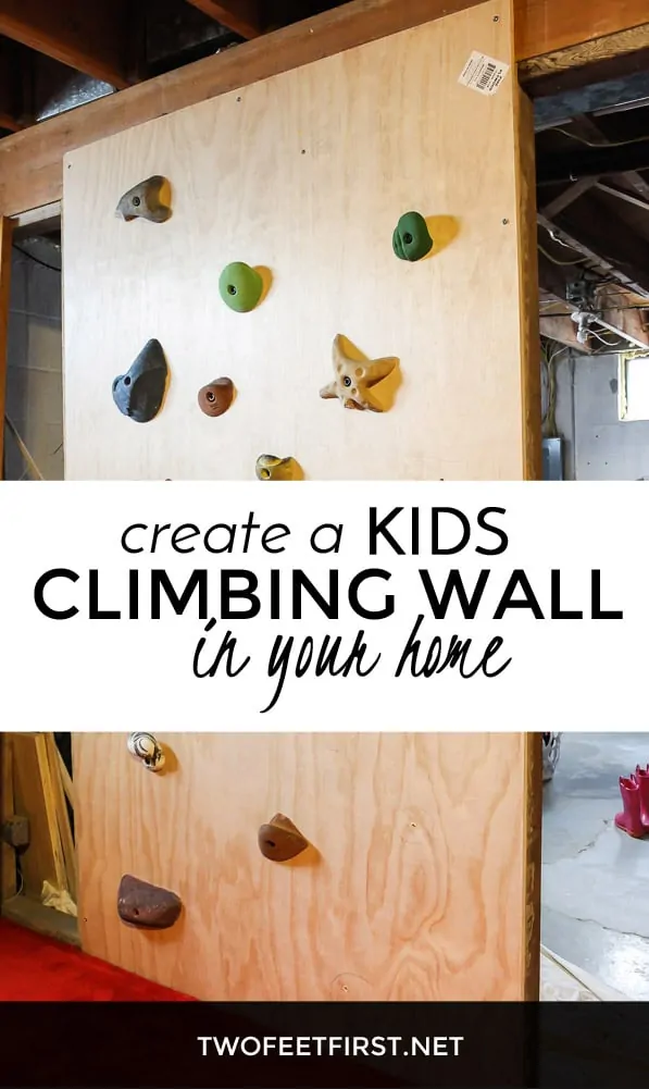 Create a kids climbing wall in your home.