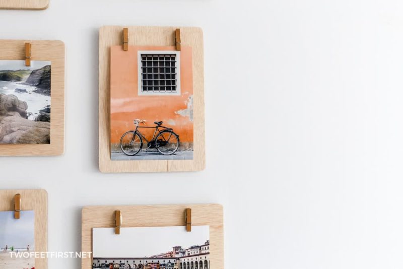 DIY clipboard picture frames