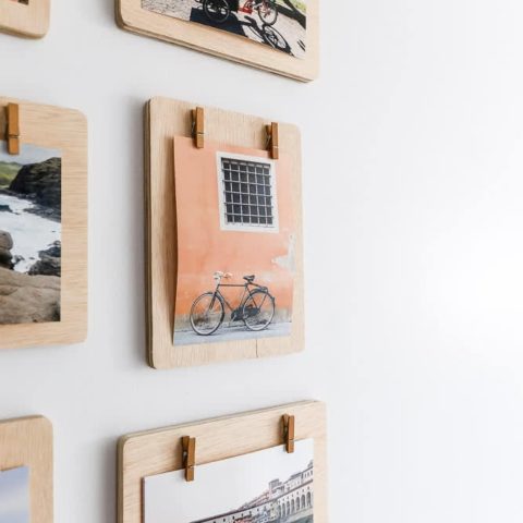 display pictures with clothespins frames