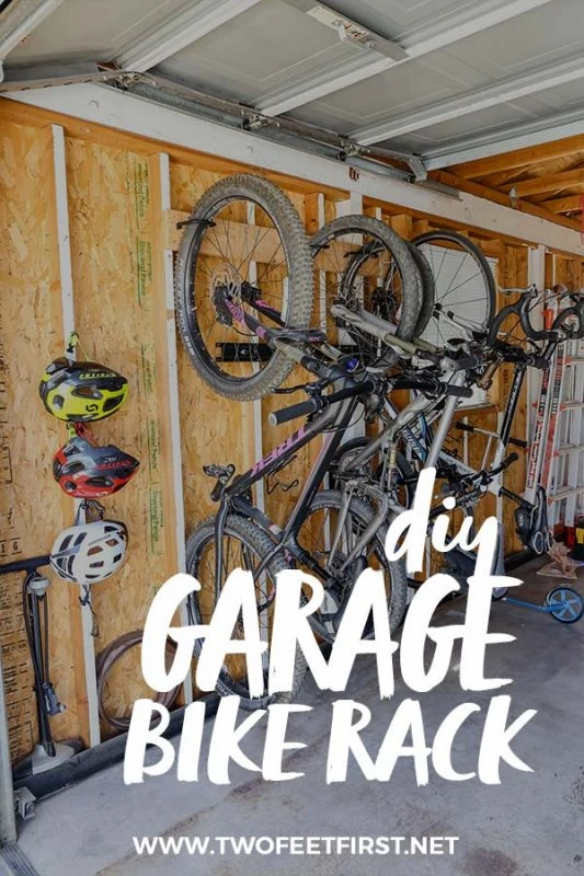 DIY garage bike rack