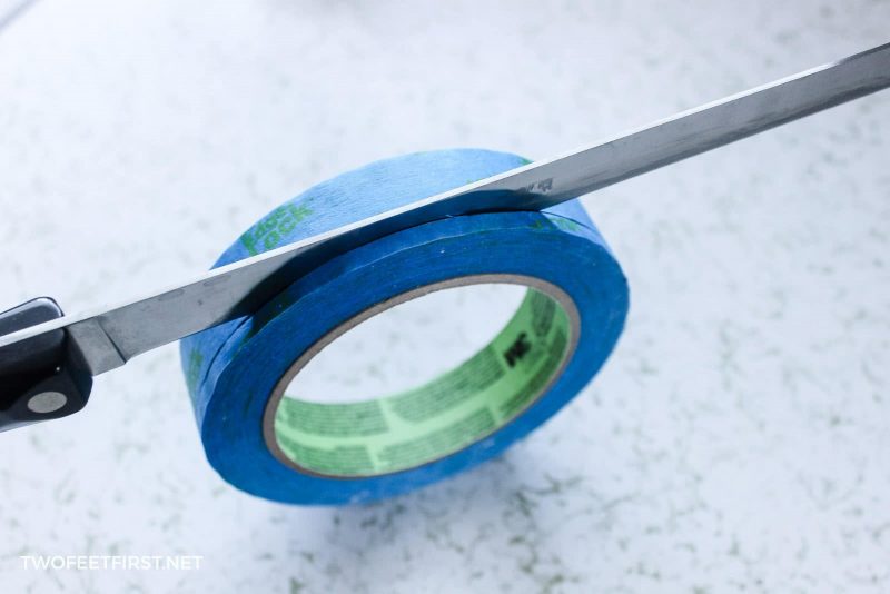 cutting tape for backsplash grout line