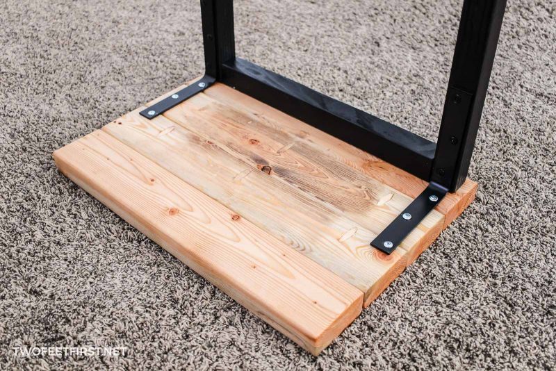 attaching laptop table top to frame