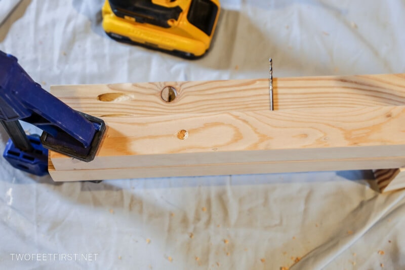 pre-drilled hole in wood