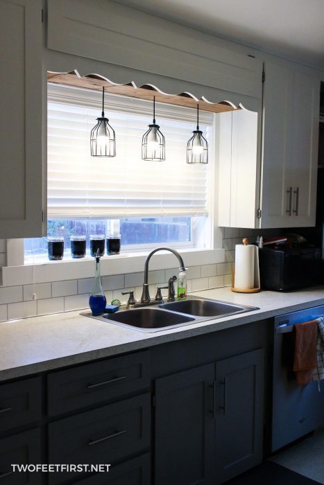 Diy Pendant Light - Ceiling Light Fixture Above Kitchen Sink