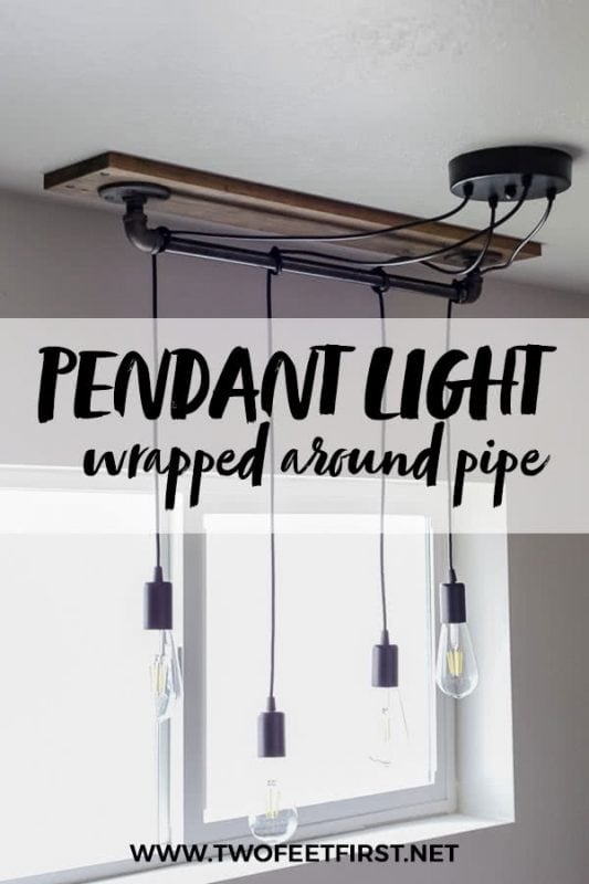 pendant light wrapped around pipe