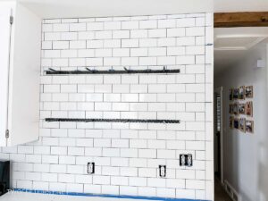 DIY subway tile backplash install