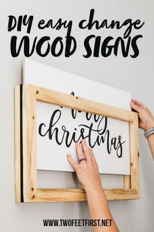 DIY Easy change frame for wood signs for your home