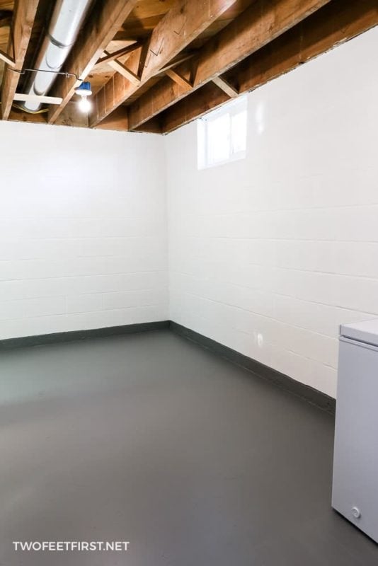 How To Paint A Concrete Floor In Basement Twofeetfirst - Best Paint Color For Concrete Basement Floor