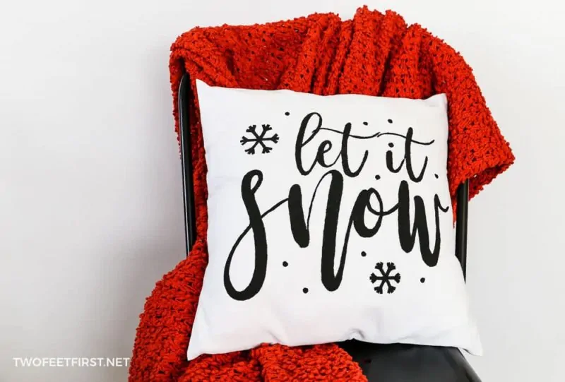 Let it snow throw pillow