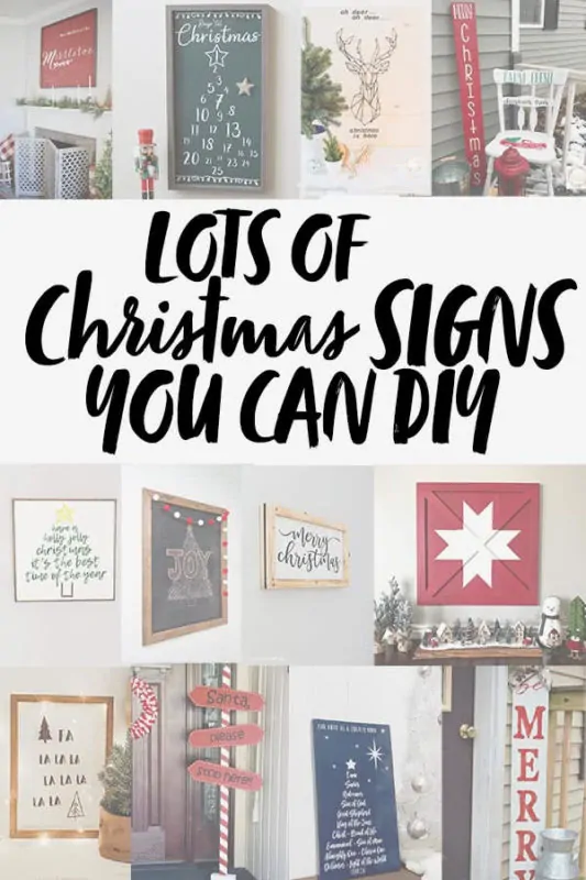 Lots of Christmas Signs you can DIY
