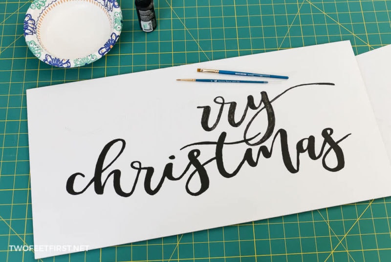 paint Christmas sign