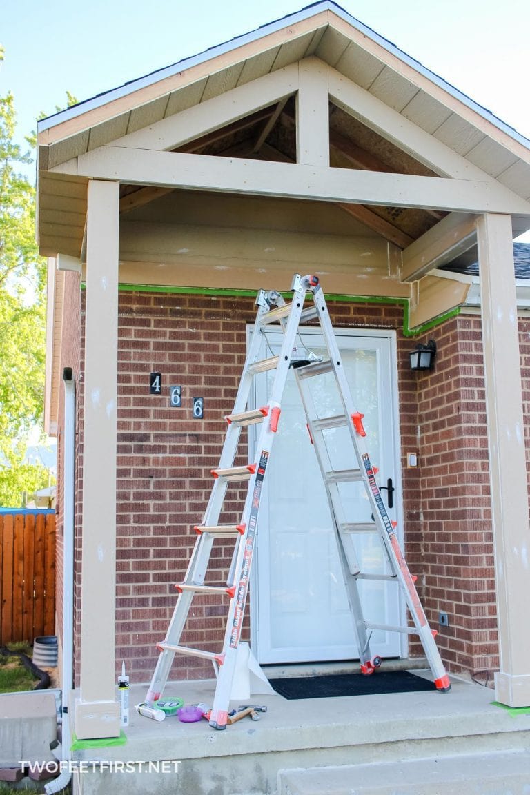 Adding a front porch to an existing house TwoFeetFirst