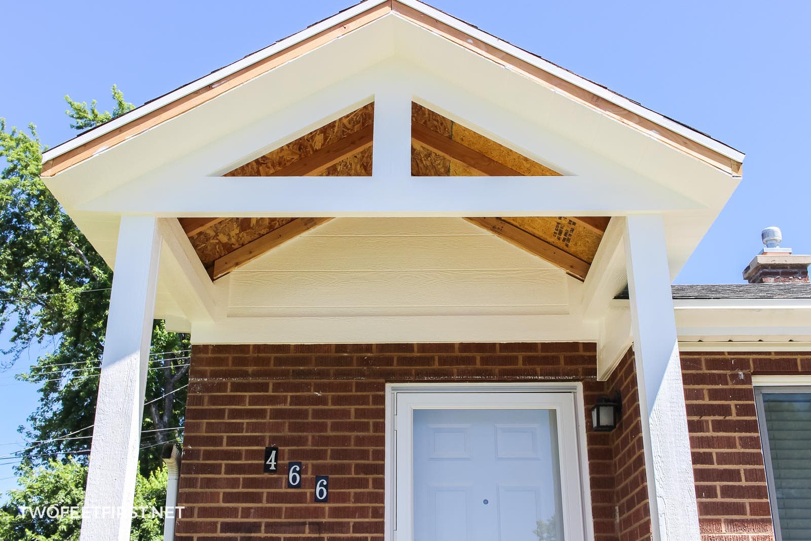 Adding a front porch to an existing house TwoFeetFirst