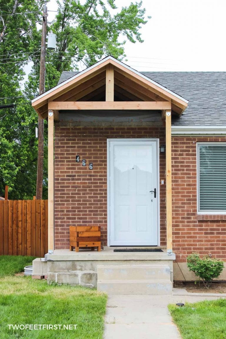 Adding a front porch to an existing house TwoFeetFirst
