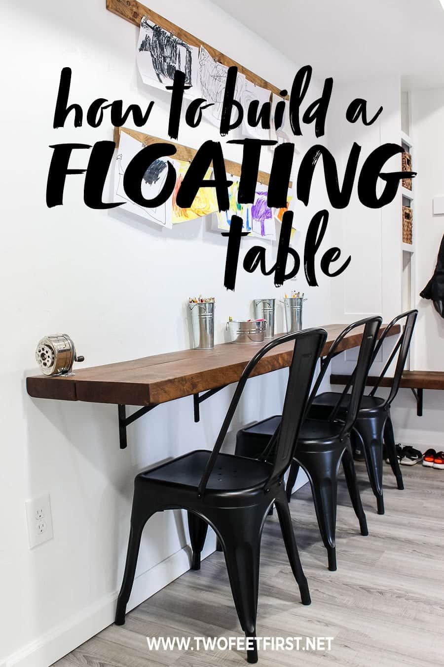How to build a floating desk TwoFeetFirst
