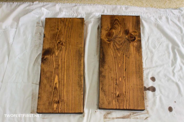 stained wood for shoe rack