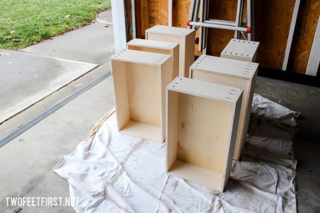 DIY built in drawers for a closet organizer