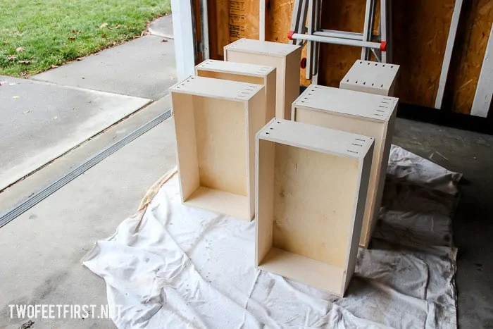 DIY built in drawers for a closet organizer