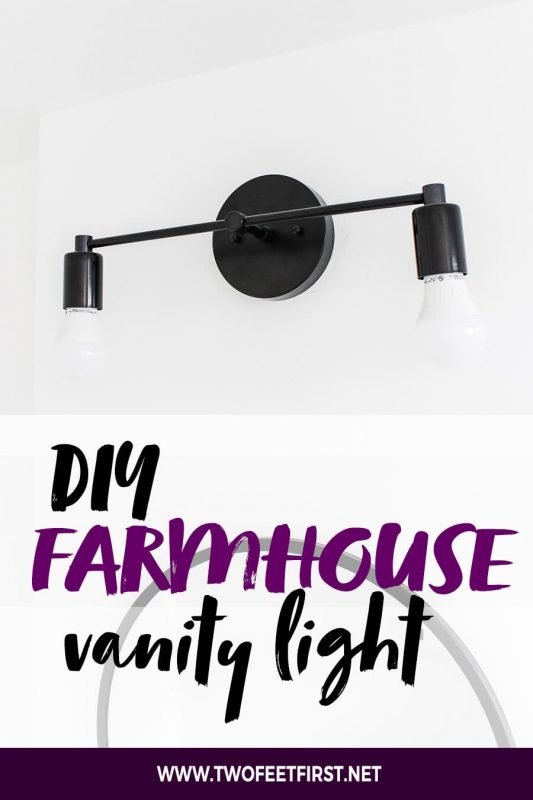 DIY contemporary vanity light for a bathroom 