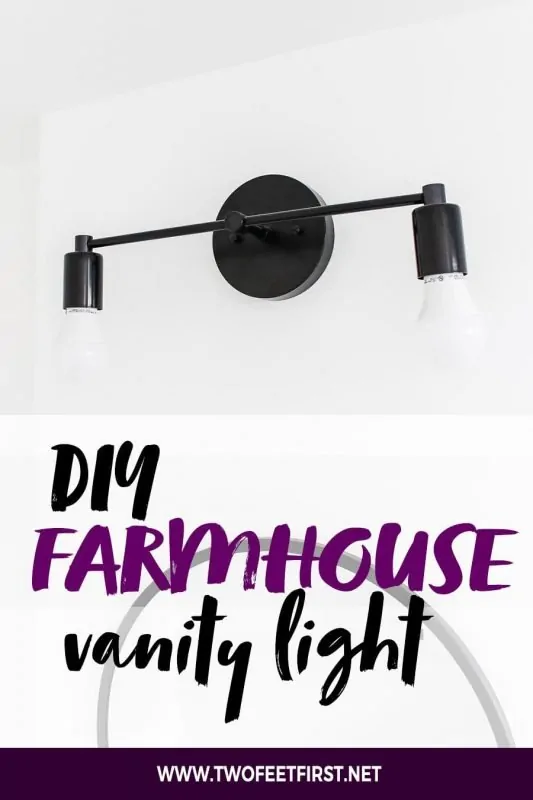 DIY Farmhouse Vanity Light Fixture for the Bathroom