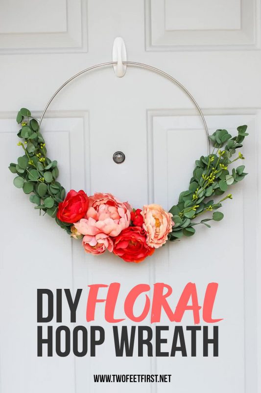 DIY floral hoop wreath