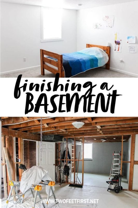 the process of finishing a basement