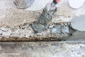 patching concrete steps