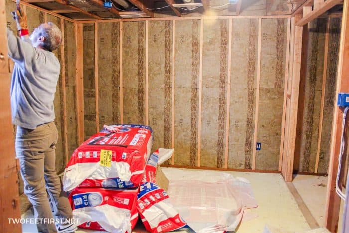 installing rockwool insulation in basement
