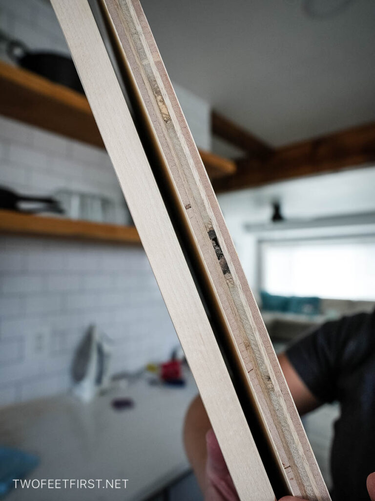 How to cover plywood edges with ironon edge banding