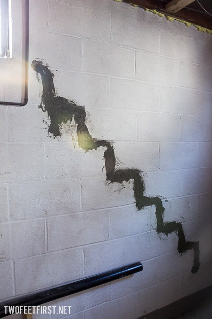 waterproof cracks in basement walls