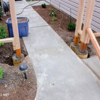 Installing Post for a Gate | TwoFeetFirst