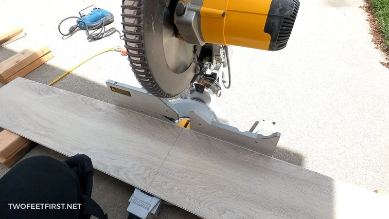 cutting LVP with miter saw