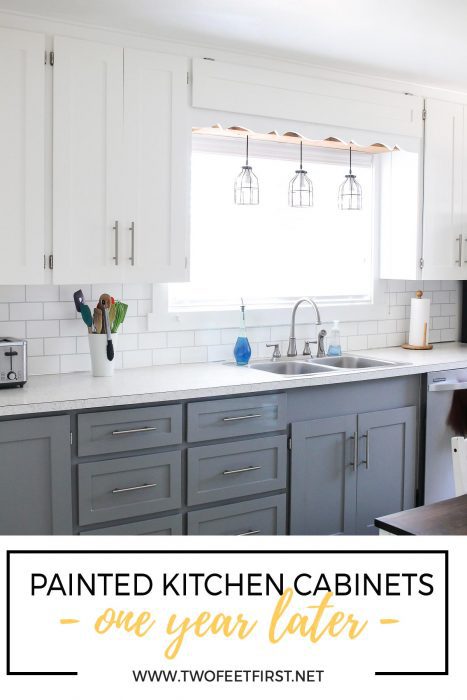 painted kitchen cabinets one year later