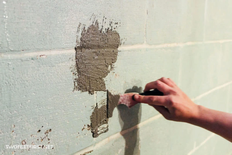 fixing cracks in cinder block walls