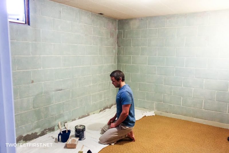 Painting Cinder Block Walls In A Basement Or Re Paint Them - How To Prepare Cinder Block Walls For Painting