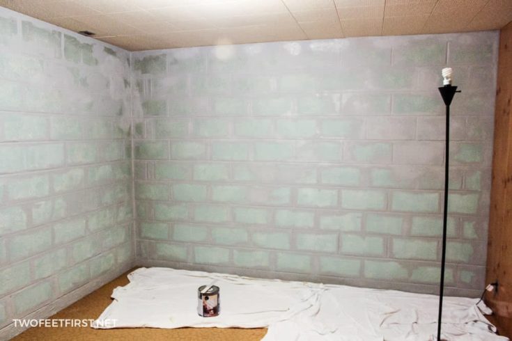 Painting Cinder Block Walls in a Basement | Or re-paint them