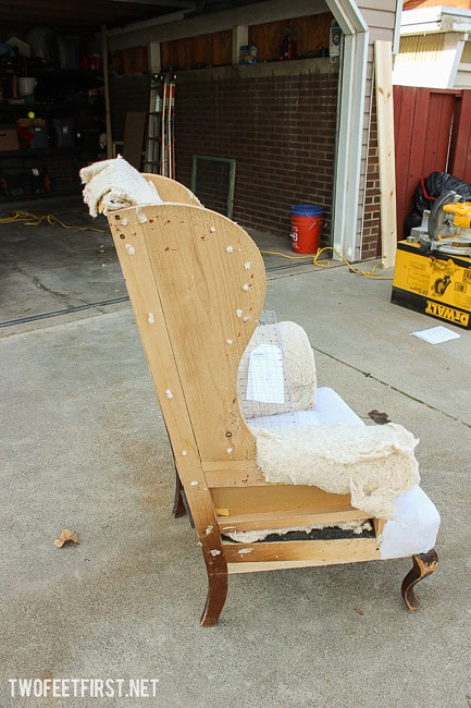 Update a Wing Back Chair by removing the wings…