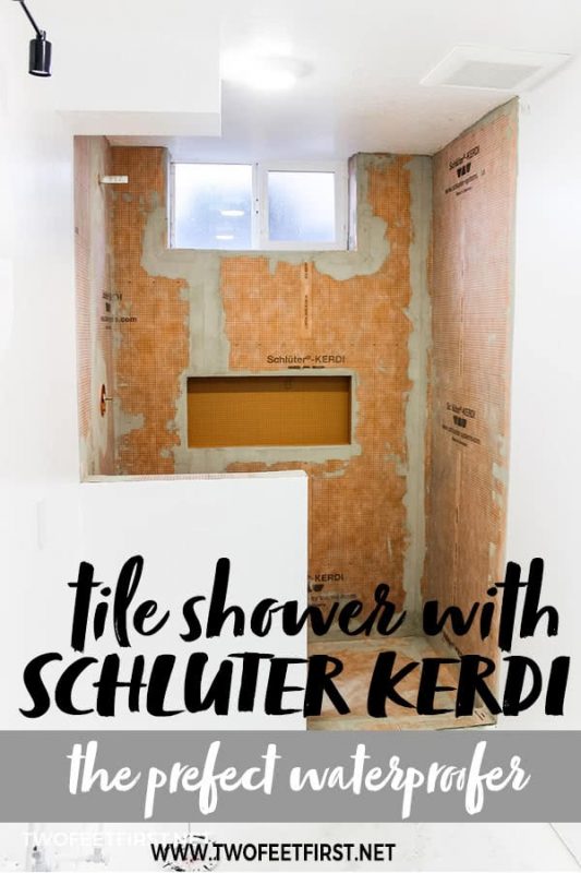 tile shower with Schluter Kerdi