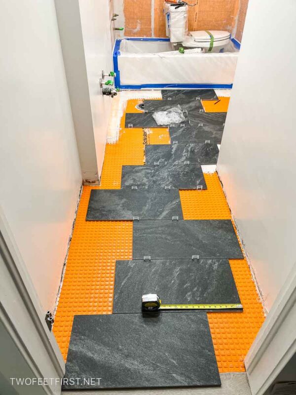 determining the layout of floor tiles