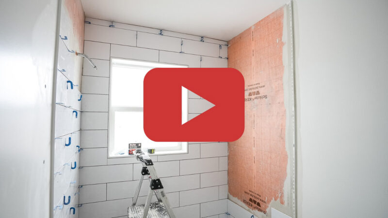 DIY tips for Tiling bathroom wall with video overplay