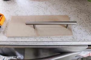 add cabinet hardware with a template